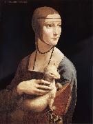 Leonardo Da Vinci Lady with the ermine oil painting
